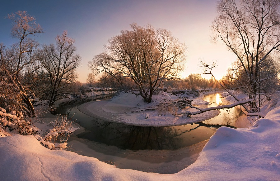 Фотография Winter Morning at the Odra River автор Jan Bainar на 500px