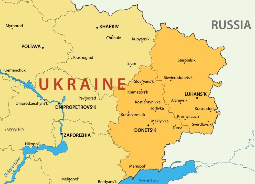 Карта украины с областями лнр - 85 фото