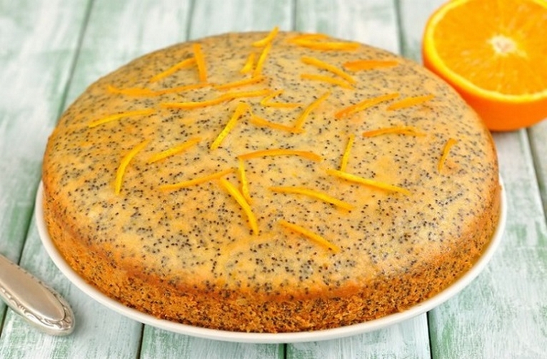 Апельсиновый пирог с маком — интересное приготовление