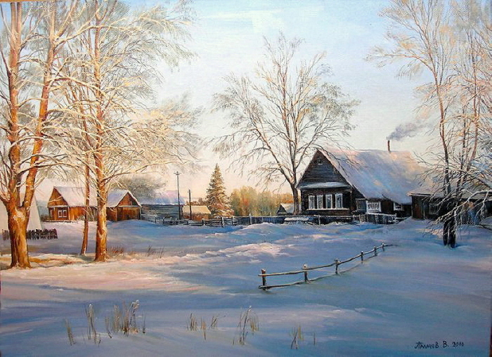 Зимний пейзаж. Автор: В. Палачев. 