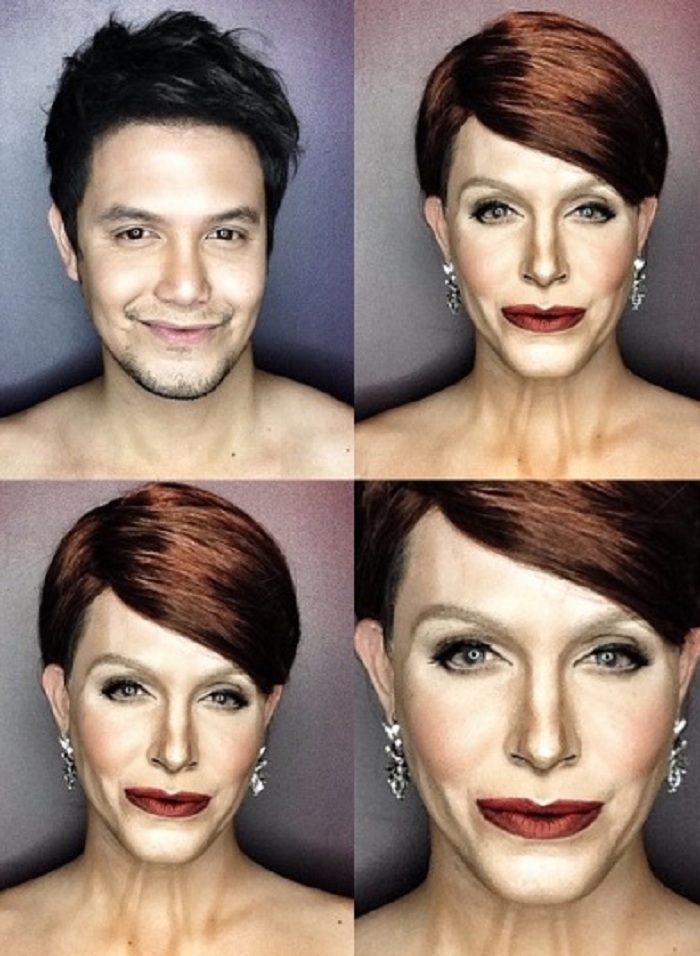 Визажист на своем примере показывает, что макияж меняет людей до неузнаваемости