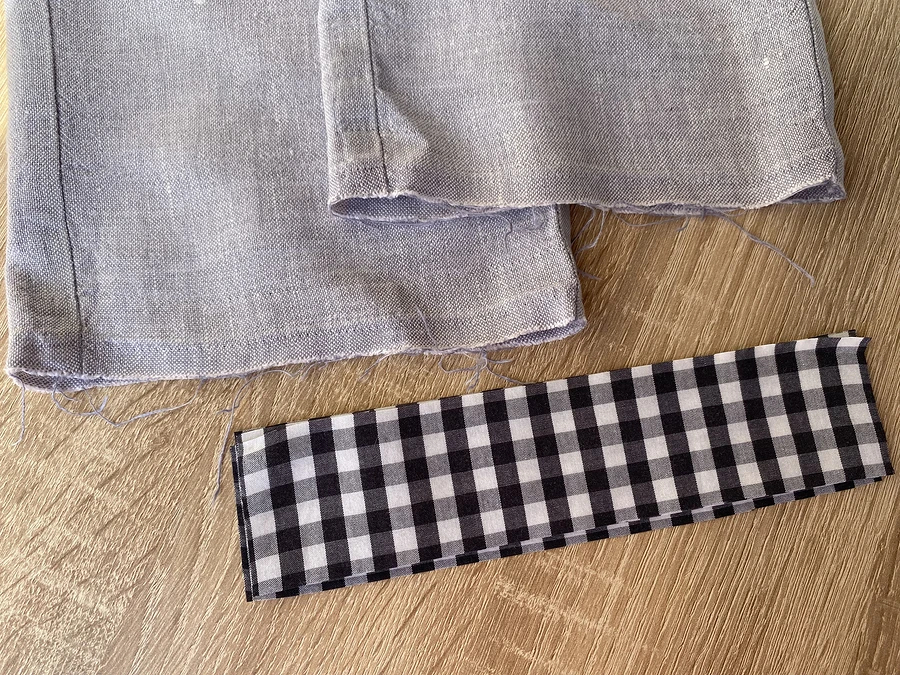 Как подшить льняные брюки с помощью фальшивой подгибки мастер-класс,шитье