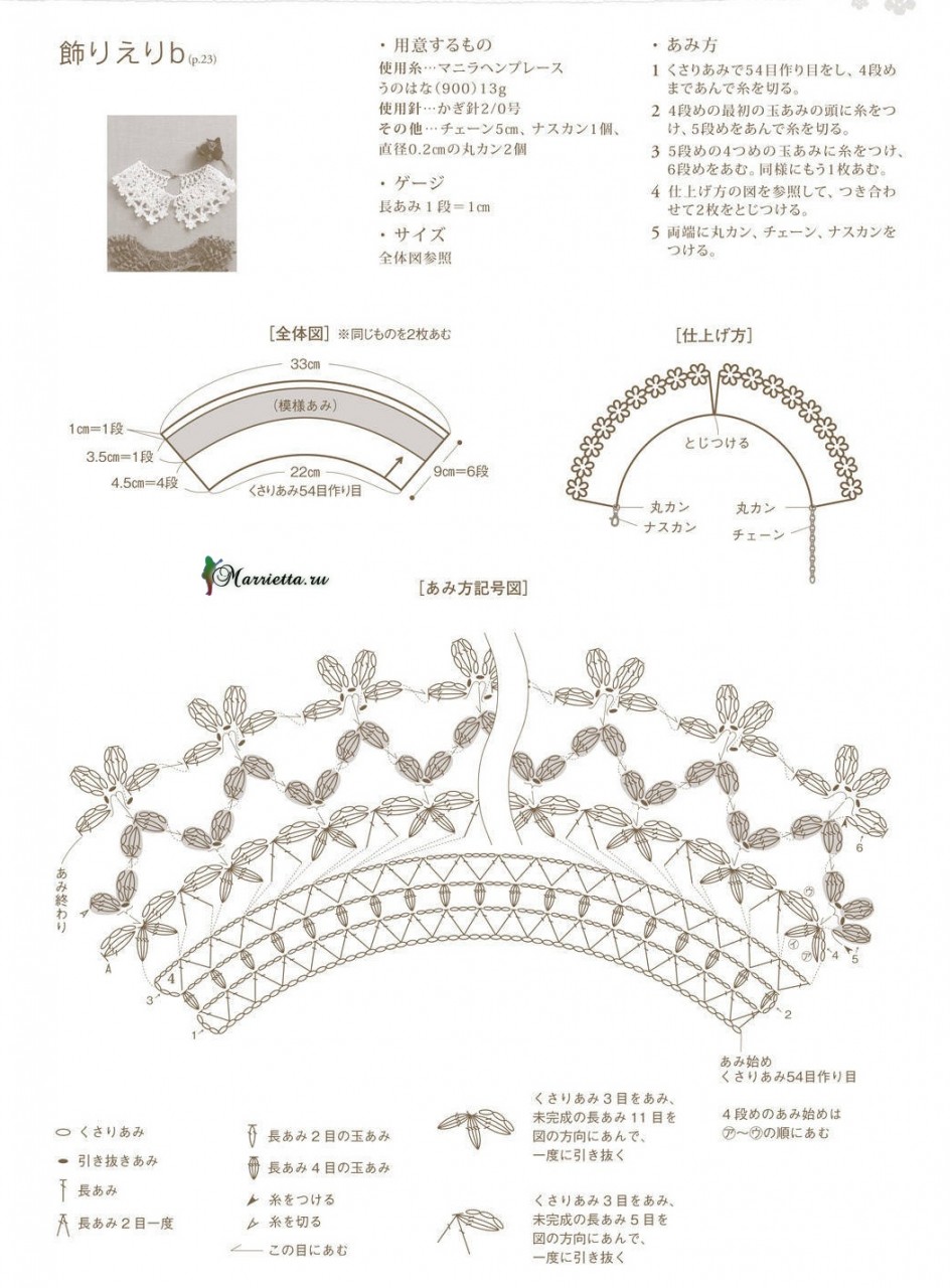 Ажурные воротнички крючком вязание крючком