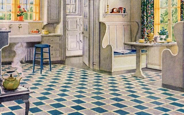 Как выглядели интерьеры американцев 100 лет назад интерьер,история