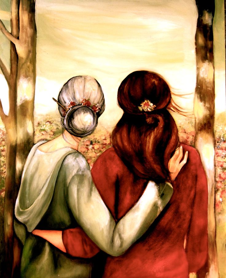 Mother and daughter our walk art print by claudiatremblay on Etsy