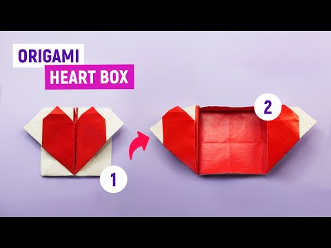 Оригами СЕРДЕЧКО коробочка из бумаги