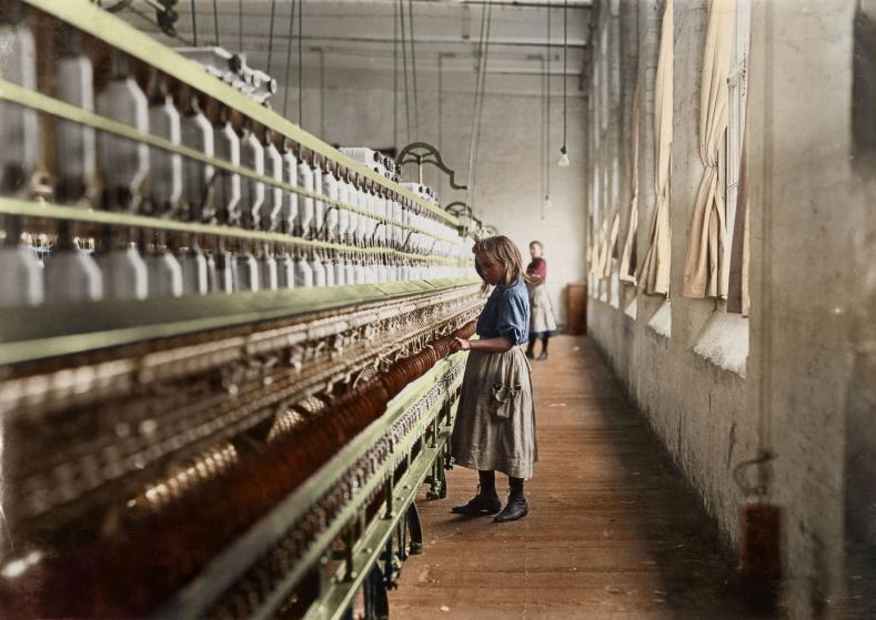 Колоризированные исторические фотографии, раскрывающие тему эксплуатации детского труда в США 