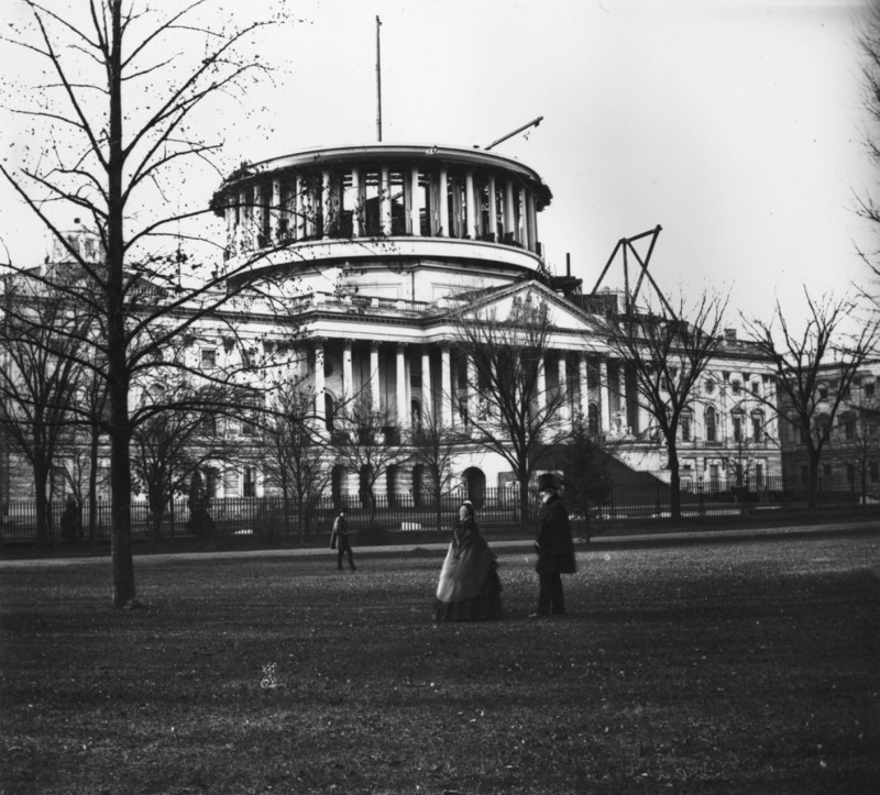 25. Капитолий США без купола, 1859 год. история, мир, фотография