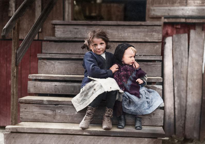 Колоризированные исторические фотографии, раскрывающие тему эксплуатации детского труда в США 