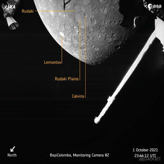 Появились первые детальные фотографии Меркурия Меркурия, BepiColombo, планеты, орбиту, миссии, Однако, миссия, выхода, космического, поверхности, результате, расстояния, аппараты, агентства, Mercury, Земли, после, модуль, Orbiter, космические