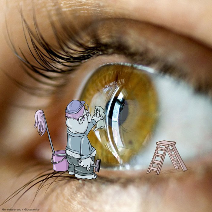 художник создаёт весёлые коллажи из чужих фотографий 