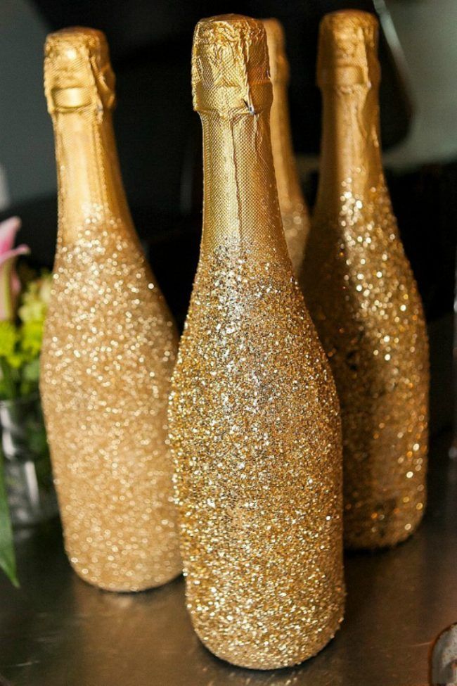 Идеи для новогоднего украшения бутылки шампанского домашний досуг,идеи для дома,новогодний декор
