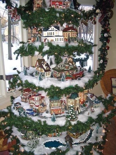 Рождественская деревня на ёлке 🎄🎄🎄 
