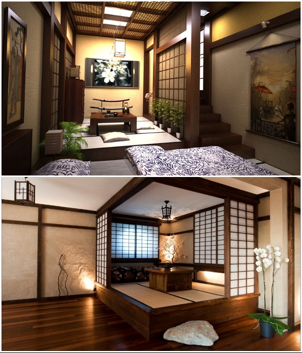 Как японцы хранят вещи в домах, в которых нет мебели идеи для дома,интерьер и дизайн,японский стиль
