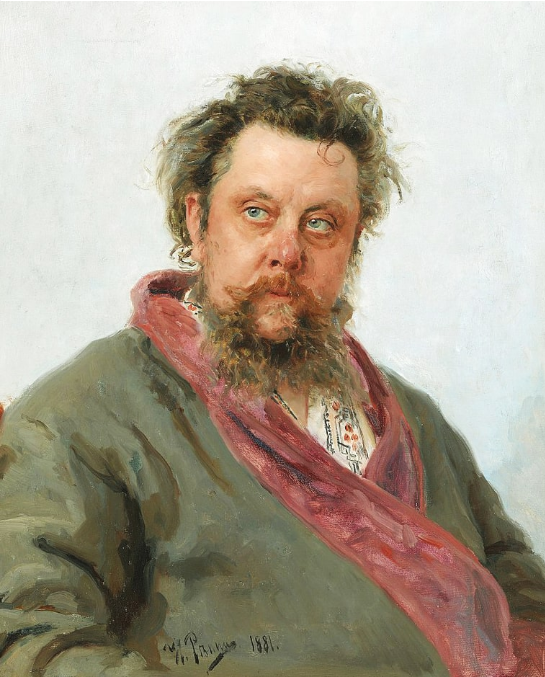И. Репин портрет М. П. Мусоргского, 1881 г.