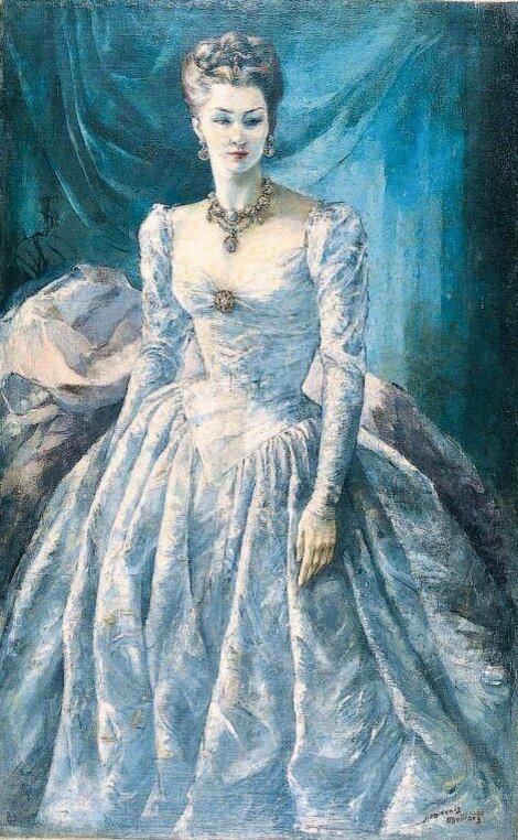Портрет принцессы Фатьмы Неслишах, худ. Жан-Дени Майар, 1950-е гг.