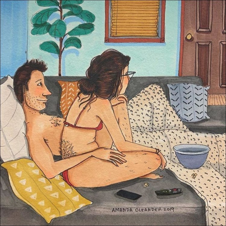 За закрытыми дверями иллюстрации,он и она,семья