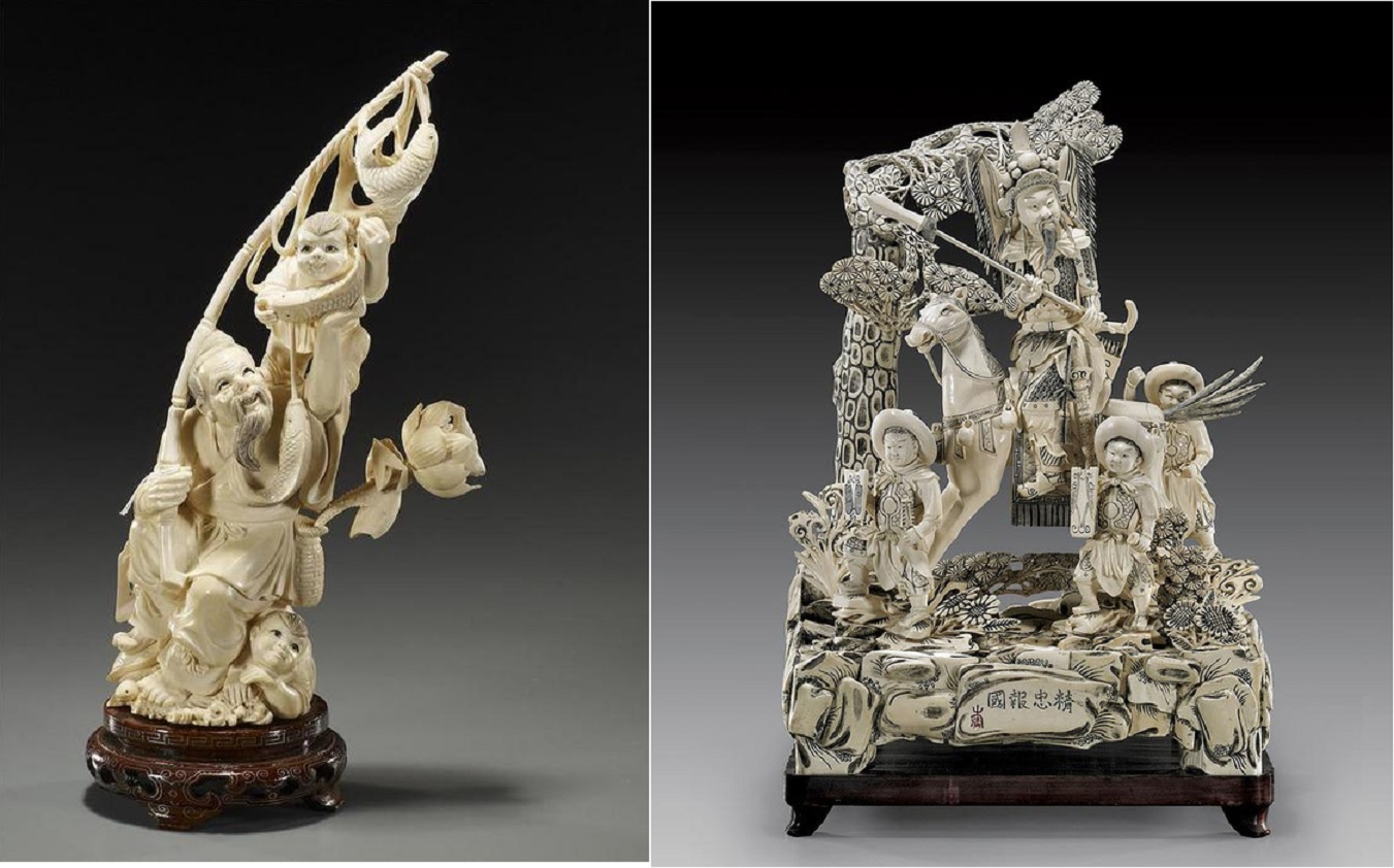 Изделия из слоновой. Китай 18 век резьба по слоновой кости. Средневековая китайская резьба по слоновой кости. Резьба по слоновой кости в средневековье Африки.