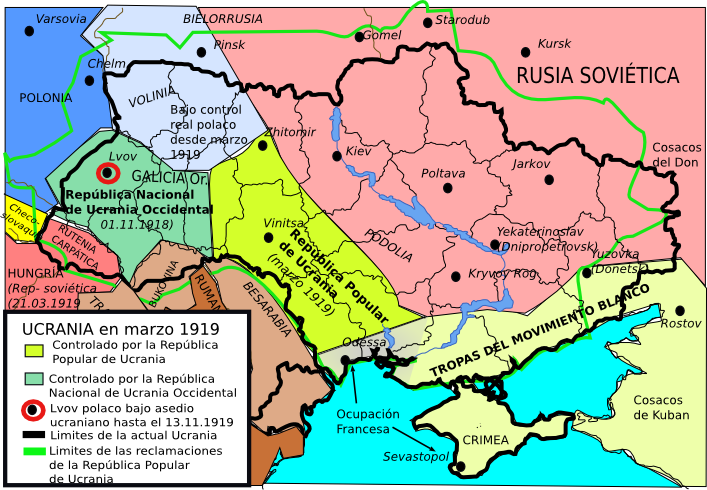 Карта украины 1918 года изданная