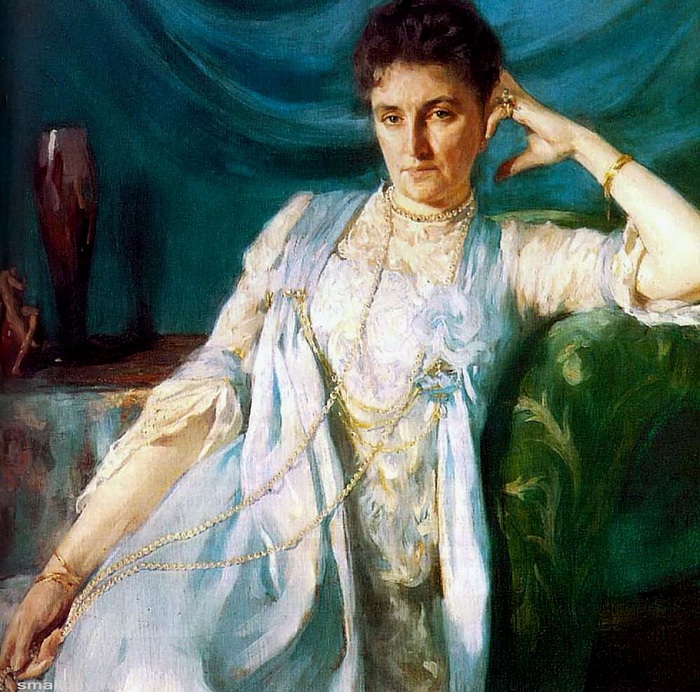   Графиня Елена Михайловна Толстая. (1900 год). Частное собрание. Автор: Осип Эммануилович Браз.