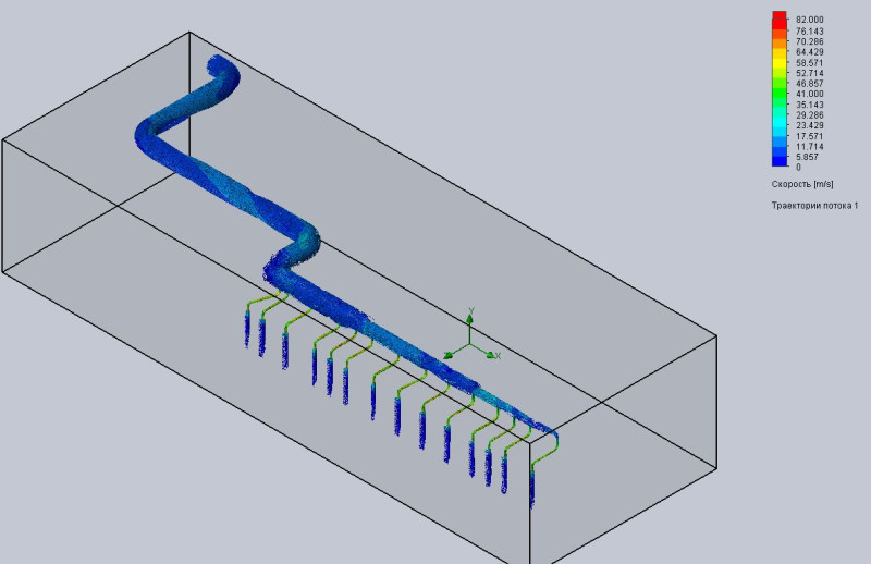 Учет геометрии короба и сети
