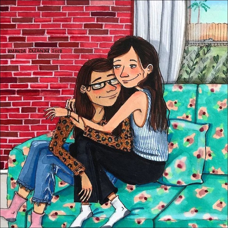 За закрытыми дверями иллюстрации,он и она,семья