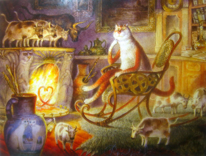 Питерские коты: акварельные мурлыки, которые принесли мировую известность Владимиру Румянцеву﻿ 