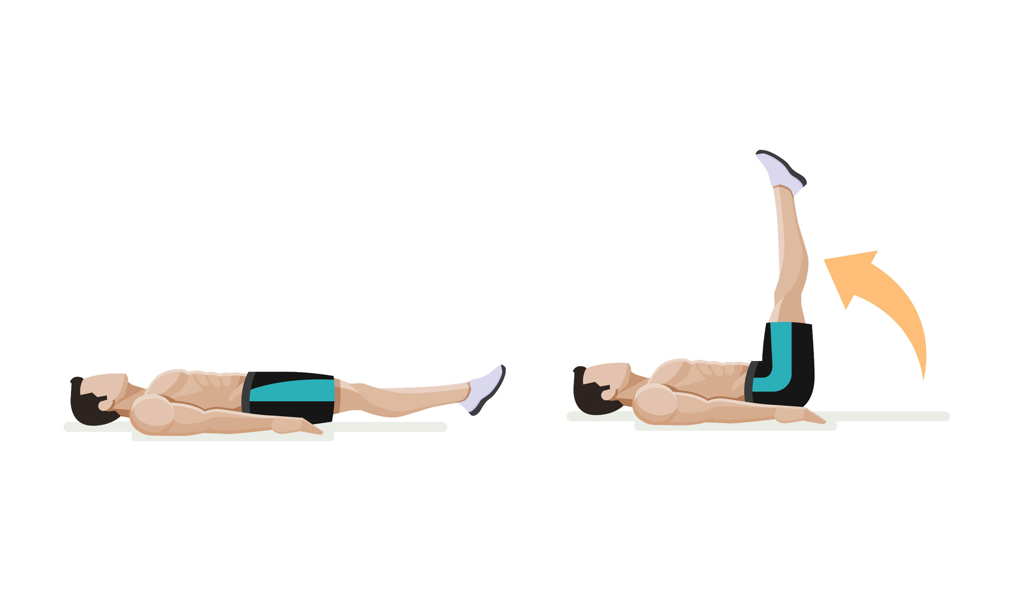 Упражнения на нижний пресс — подъёмы ног