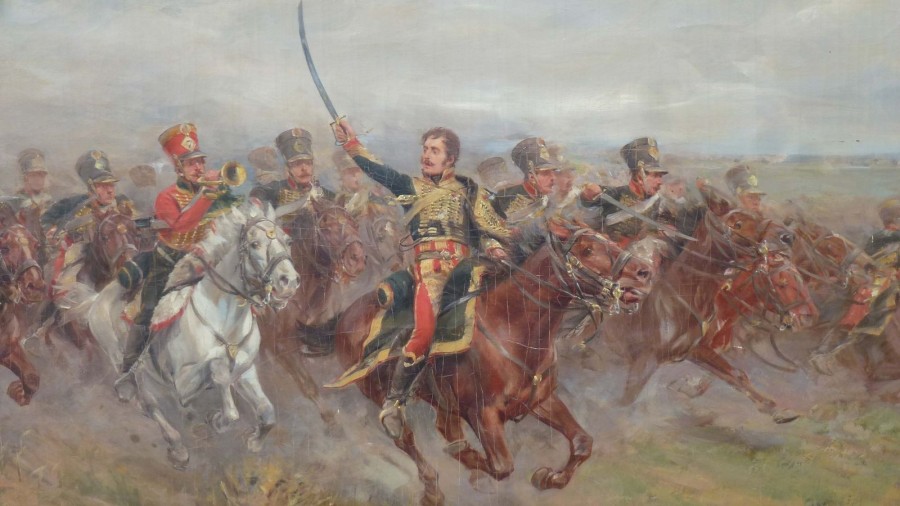 9.jpg Генерал Лассаль ведёт своих людей в атаку. <br>