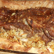 Баранина с рисом запечённая в  духовке