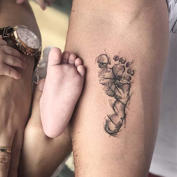Татуировки в виде матери и ребёнка фото 4