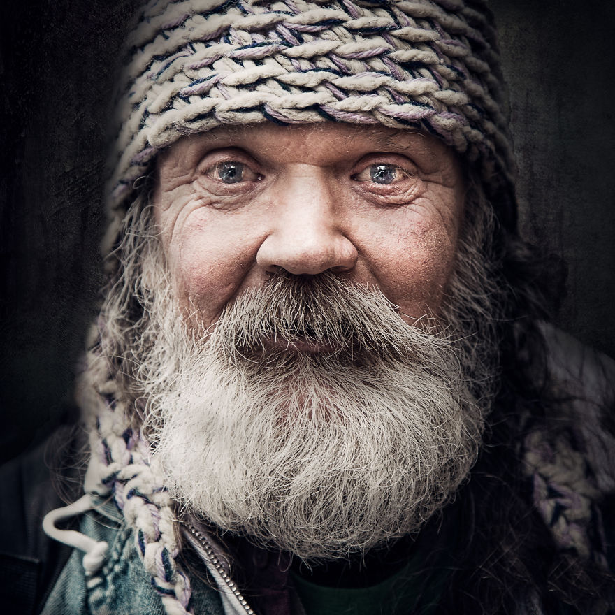 Портреты бездомных от фотографа Педро Оливьера