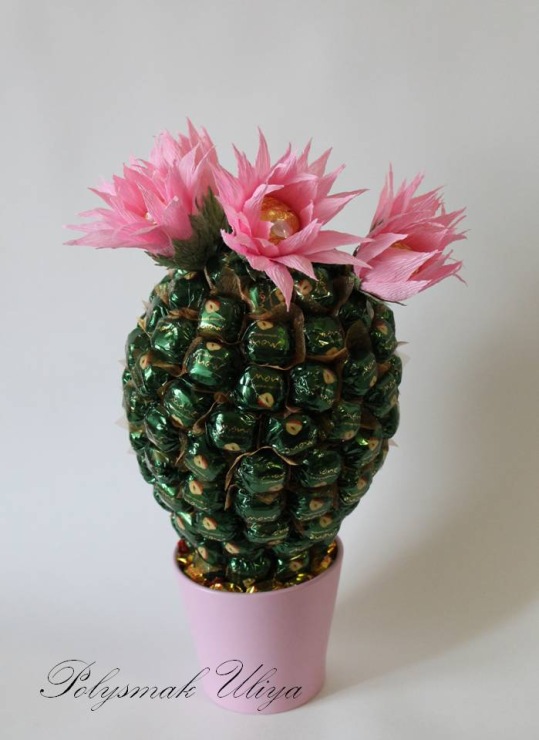 КАКТУСЫ ИЗ КОНФЕТ КАКТУСЫ ИЗ КОНФЕТ handmake