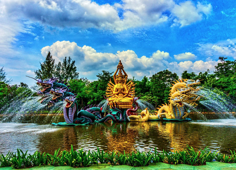 "Бодхисаттва Авалокитешвара", Древний Город, Таиланд город, достопримечательность, интересное, мир, подборка, страна, фонтан, фото