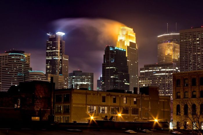 Looks Like One Of The Buildings Is Draining Energy From The Other