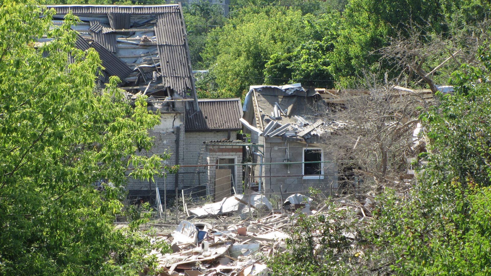 Разрушенный частный дом. Белгород, 03.07.2022 г.