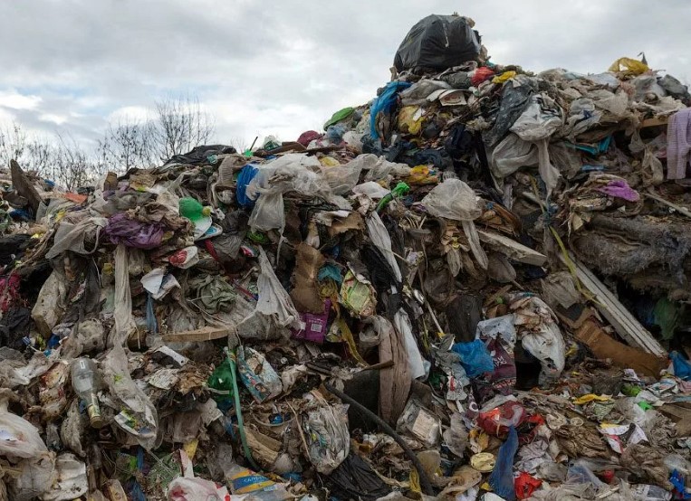 Гора разлагающегося мусора в Янино не дает жителям дышать
