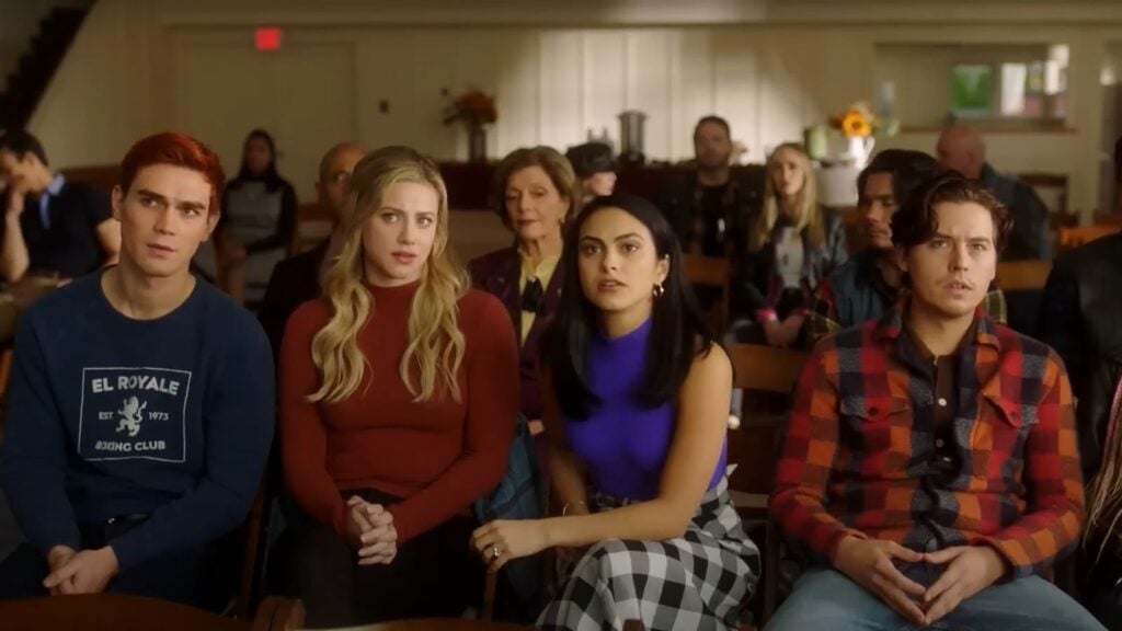 The Gang Sitting Together - Riverdale CW Promo Screenshot