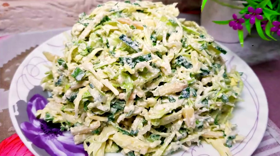 Салат "Валентина" - Вкусный и Лёгкий салат из простой Капусты готовим быстро,салаты