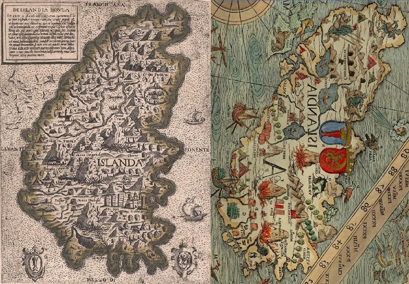 Глобальный катаклизм: Исчезнувшие мегаполисы в Исландии на картах 16 века, изображение №11