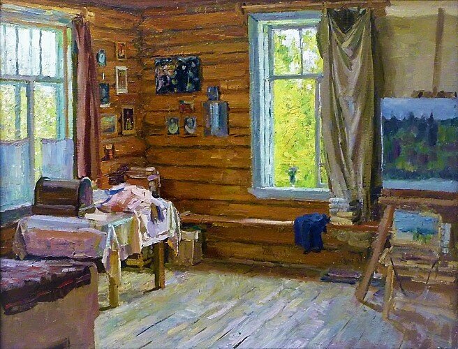 «В мастерской. Весна», 1973, холст, масло