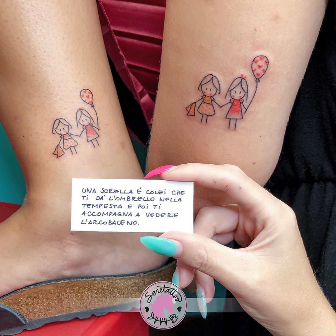 Татуировки в виде матери и ребёнка фото 18