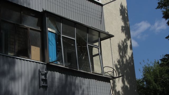 Повреждённый балкон. Белгород, 03.07.2022 г.