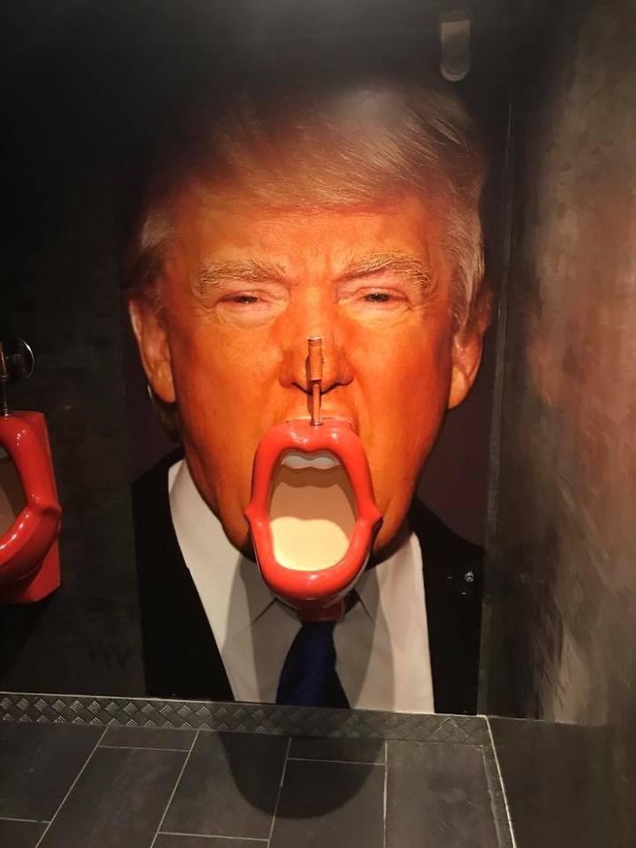 An Urinal In A Bar In Barcelona