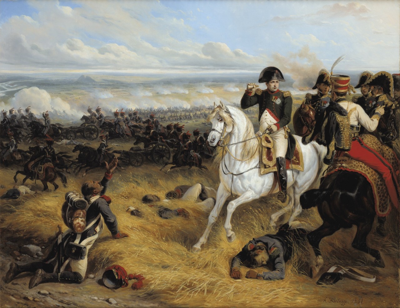 И. Беланже «Наполеон при Ваграме», 1841. <br>