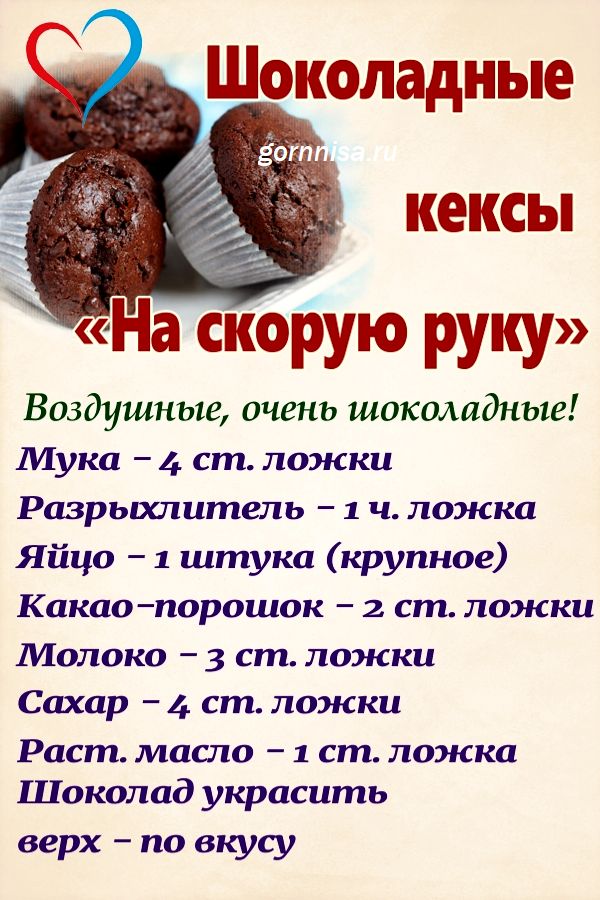 Как приготовить шоколадный кекс в духовке рецепт