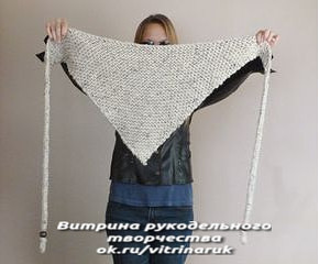 Простой и стильный аксессуар, который вяжется легко и просто. Может кто-то воспользуется идеей. handmake,вязание,одежда