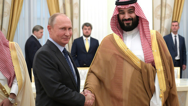 Встреча Президента России Владимира Путина с с Наследным принцем, Министром обороны Саудовской Аравии Мухаммедом Бен Сальманом Аль Саудом