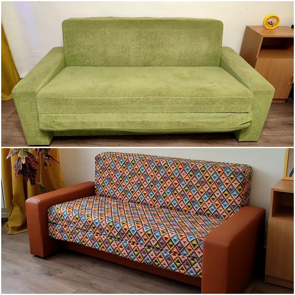 Как обновить старый диван при минимуме затрат ткань, деталь, помощи, затем, сидения, дивана, ткани, использовать, перетяжки, диван, степлера, чтобы, частей, части, также, обивку, тканью, крепеж, будет, новой