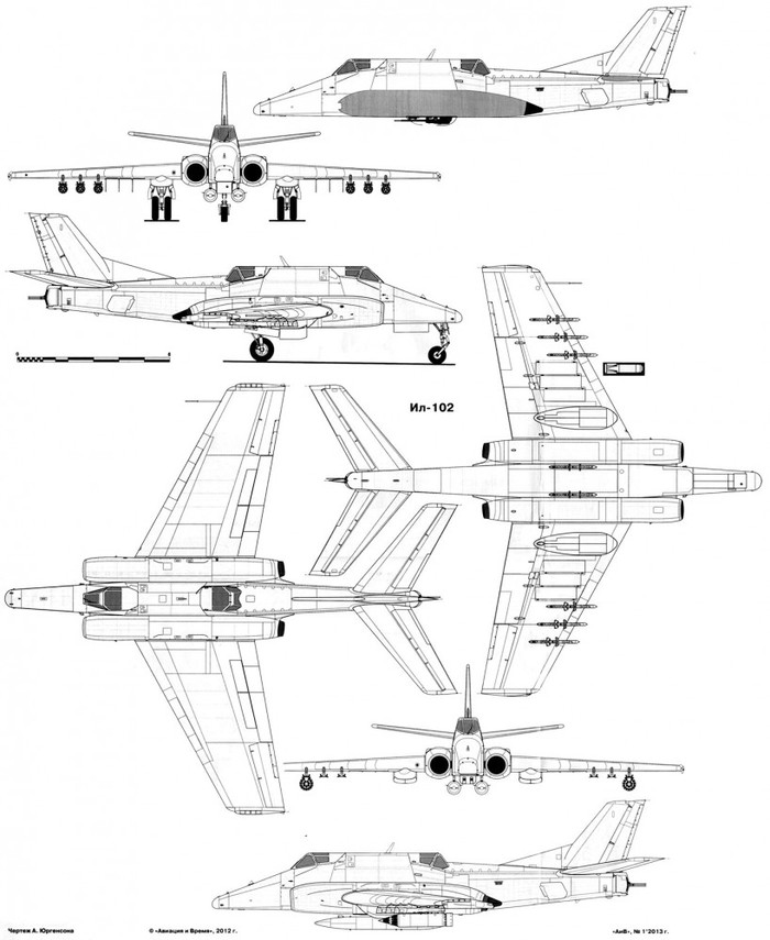 Советский тяжёлый штурмовик Ил-102 (более полная статья) военная авиация, СССР, самолет, Ил-102, история, видео, длиннопост